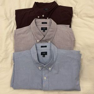 3 Lot - Mens J.Crew XL slim fit dress shirts